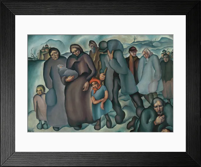 Framed Print : Refugees, 1927. Creator: Konstantin Bauer Framed Print : Refugees, 1927. Creator: Konstantin Bauer