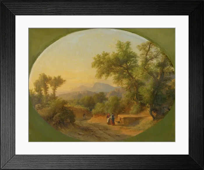 Framed Print : Italian Landscape, 1853. Creator: Karol Marko Framed Print : Italian Landscape, 1853. Creator: Karol Marko