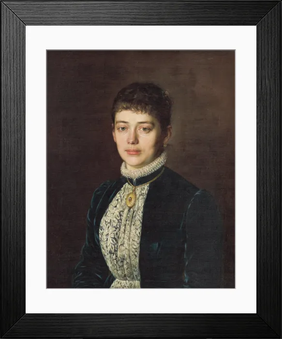 Framed Print : Portrait of Mrs. M. Mandelikova, 1884. Creator: Kornel Bohun Framed Print : Portrait of Mrs. M. Mandelikova, 1884. Creator: Kornel Bohun
