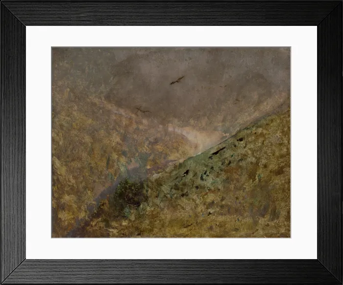 Framed Print : Valley with Birds of Prey, 1890-1900. Creator: Ladislav Mednyanszky Framed Print : Valley with Birds of Prey, 1890-1900. Creator: Ladislav Mednyanszky