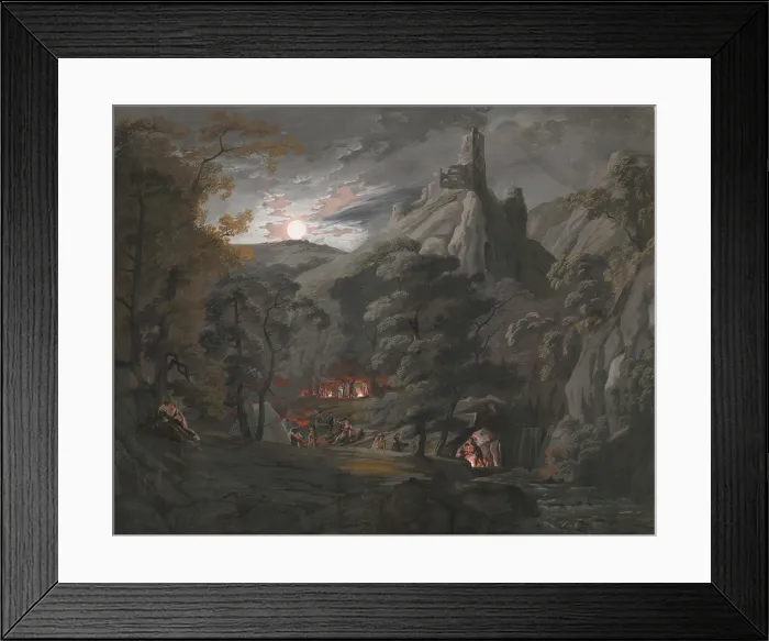 Framed Print : Military camp in the forest, 1820-1830. Creator: Karol Marko Framed Print : Military camp in the forest, 1820-1830. Creator: Karol Marko