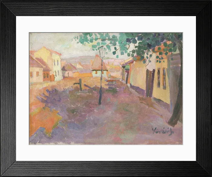 Framed Print : Street in Kosice, 1905-1910. Creator: Konstantin Kovari-Kacmarik Framed Print : Street in Kosice, 1905-1910. Creator: Konstantin Kovari-Kacmarik
