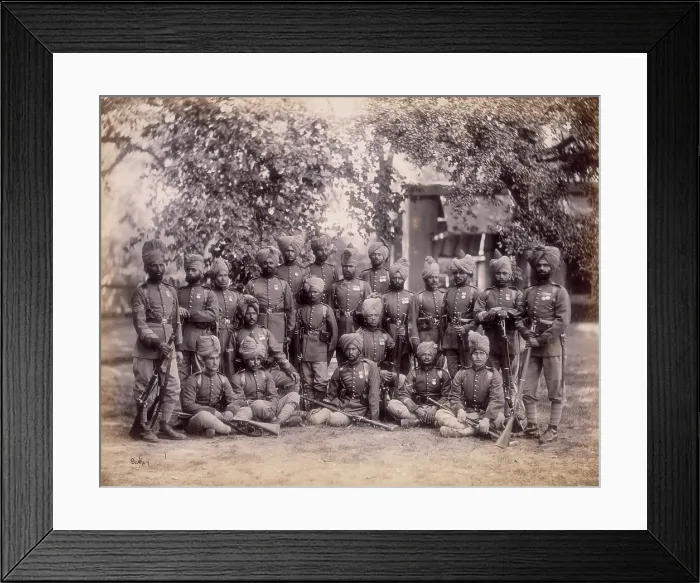 Framed Print : Group of infantry, Queen's Own Corps of Guides, c1880. Creator: John Burke. Group of infantry, Queen's Own Corps of Guides, c1880. Creator: John Burke Framed Print : Group of infantry, Queen's Own Corps of Guides, c1880. Creator: John Burke. Group of infantry, Queen's Own Corps of Guides, c1880. Creator: John Burke
