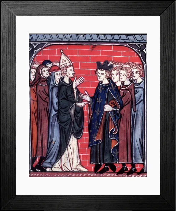 Framed Print : Siege of La Rochelle, c1325-c1350. Creator: Unknown Framed Print : Siege of La Rochelle, c1325-c1350. Creator: Unknown