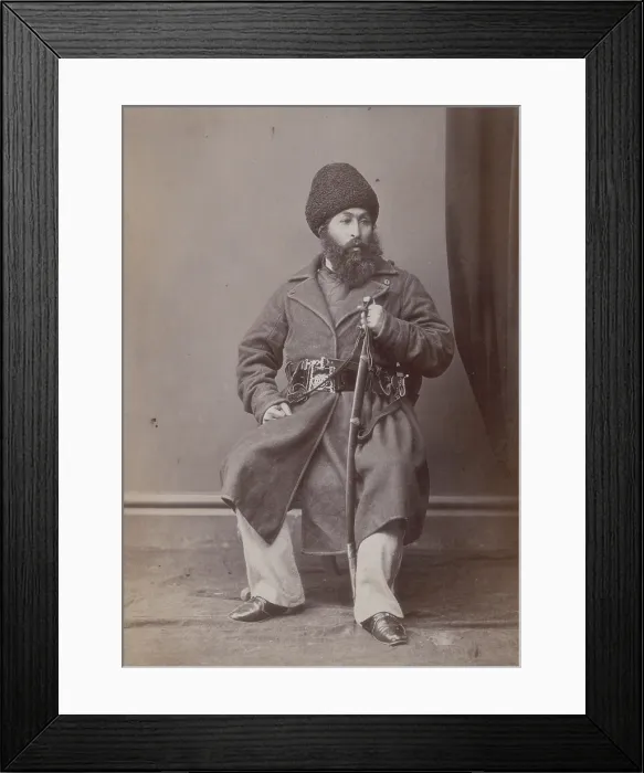 Framed Print : His Highness the Amir Shere Ali, c1878. Creator: John Burke Framed Print : His Highness the Amir Shere Ali, c1878. Creator: John Burke