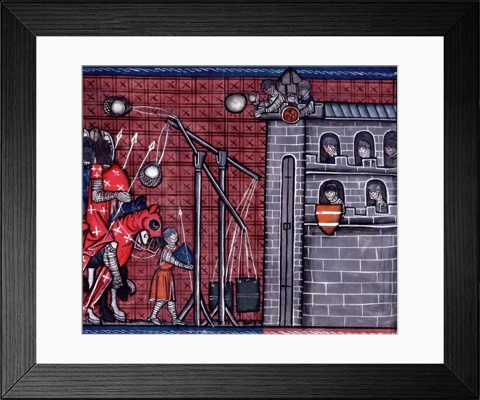 Framed Print : Siege of La Rochelle, c1325-c1350. Creator: Unknown Framed Print : Siege of La Rochelle, c1325-c1350. Creator: Unknown