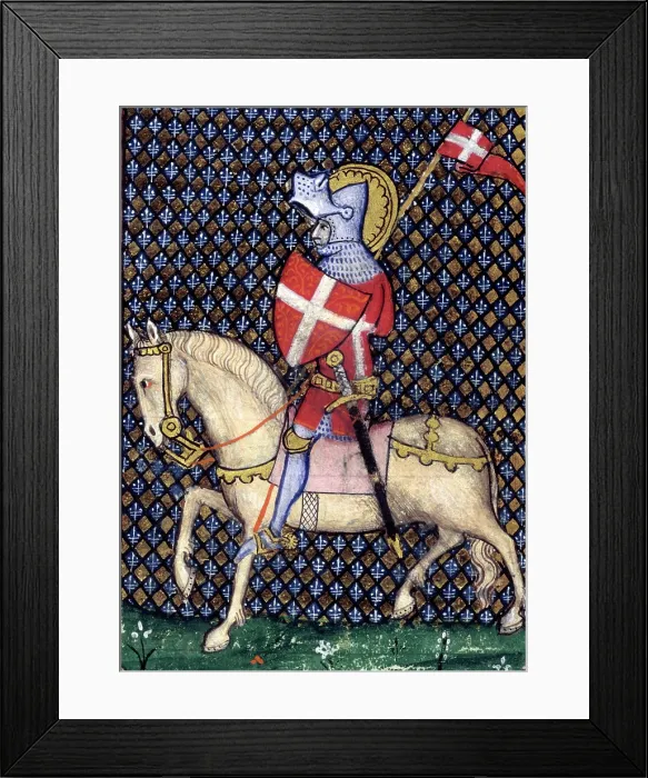Framed Print : St Maurice as a knight, late 14th century. Creator: Unknown Framed Print : St Maurice as a knight, late 14th century. Creator: Unknown