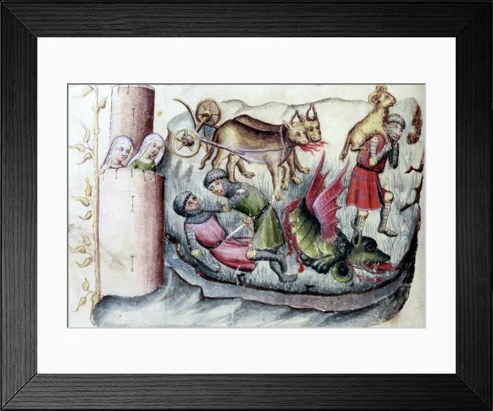 Framed Print : Jason capturing the Golden Fleece, 15th century. Creator: Unknown Framed Print : Jason capturing the Golden Fleece, 15th century. Creator: Unknown
