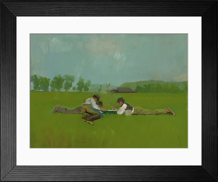 Framed Print : Resting Lads, 1880-1900. Creator: Ladislav Mednyanszky Framed Print : Resting Lads, 1880-1900. Creator: Ladislav Mednyanszky