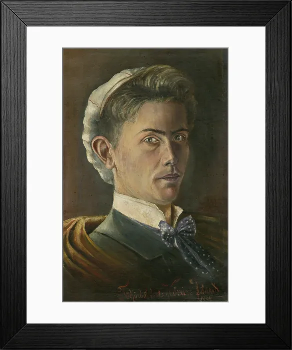 Framed Print : Self-portrait, 1899. Creator: Konstantin Kovari-Kacmarik Framed Print : Self-portrait, 1899. Creator: Konstantin Kovari-Kacmarik