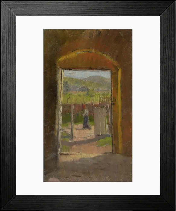 Framed Print : View from the Yard, 1880-1900. Creator: Ladislav Mednyanszky Framed Print : View from the Yard, 1880-1900. Creator: Ladislav Mednyanszky