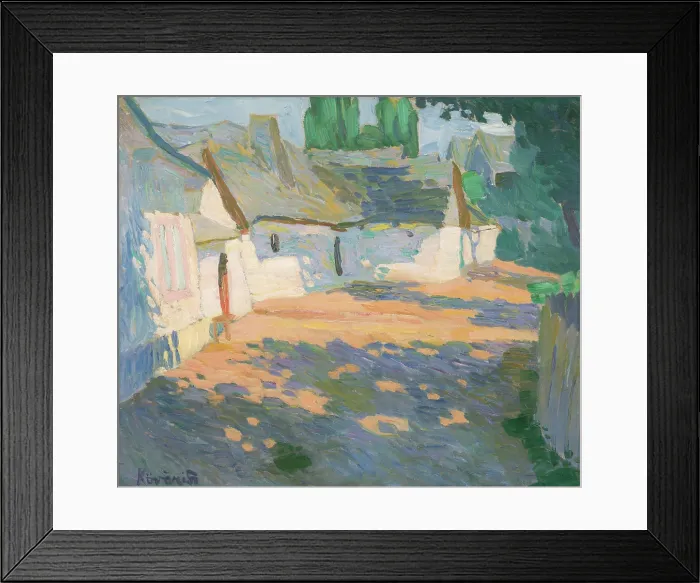 Framed Print : In the morning sun, (village courtyard), c1910. Creator: Konstantin Kovari-Kacmarik Framed Print : In the morning sun, (village courtyard), c1910. Creator: Konstantin Kovari-Kacmarik