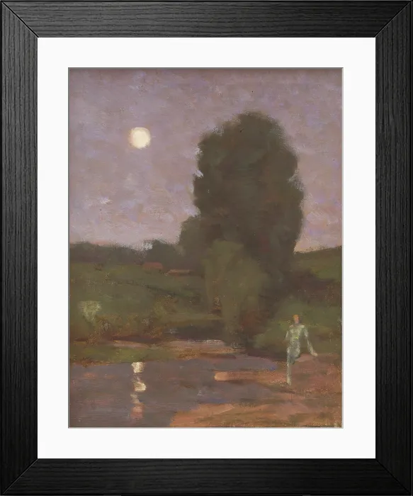 Framed Print : By the Moonlight, after 1900. Creator: Milan Thomka Mitrovsky Framed Print : By the Moonlight, after 1900. Creator: Milan Thomka Mitrovsky