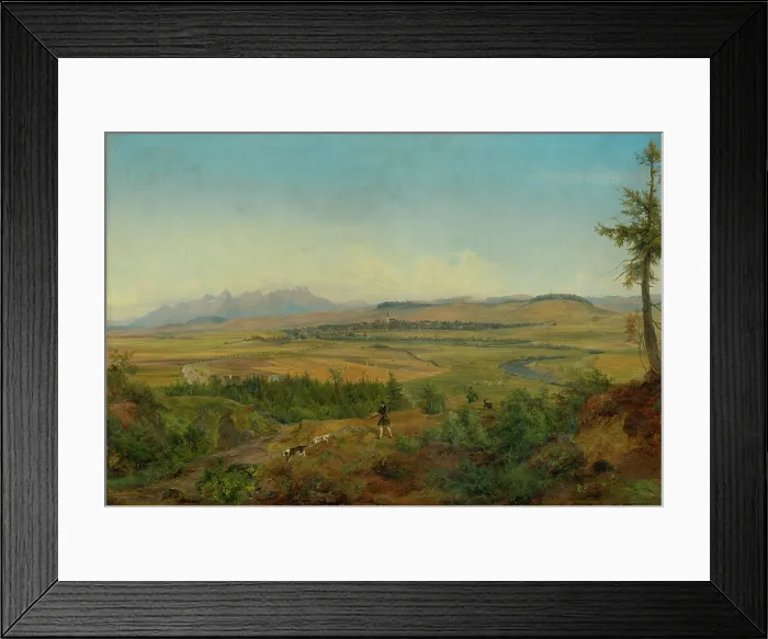 Framed Print : View of Spisska Nova Ves, 1860-1863. Creator: Karol Augustus Tibely Framed Print : View of Spisska Nova Ves, 1860-1863. Creator: Karol Augustus Tibely