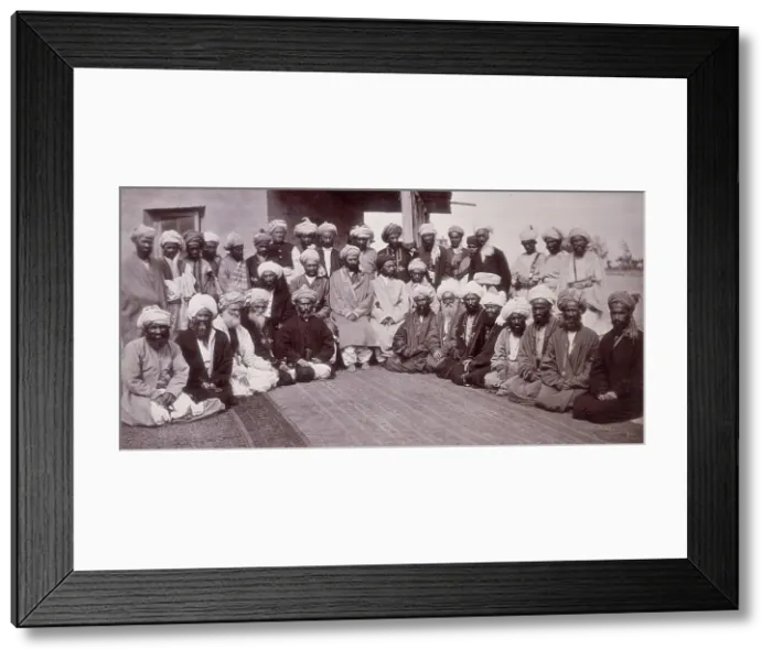 Framed Print : Kohistani chiefs, Kabul, Afgnanistan, c1880. Creator: John Burke Framed Print : Kohistani chiefs, Kabul, Afgnanistan, c1880. Creator: John Burke