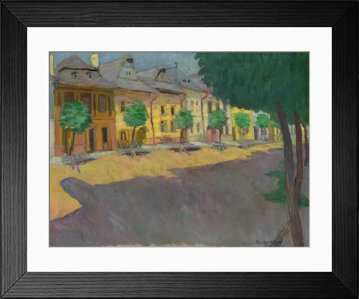 Framed Print : Street in Kezmarok, 1911. Creator: Konstantin Kovari-Kacmarik