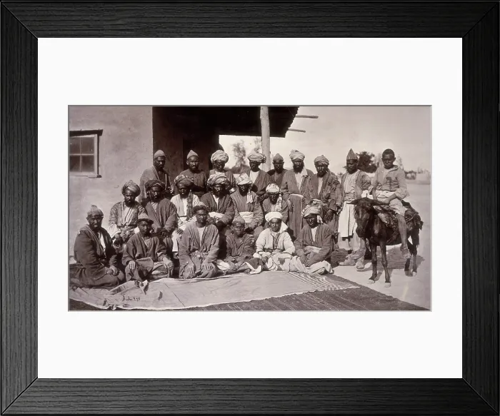 Framed Print : Besutee Hazara chiefs, Afghanistan, c1880. Creator: John Burke Framed Print : Besutee Hazara chiefs, Afghanistan, c1880. Creator: John Burke