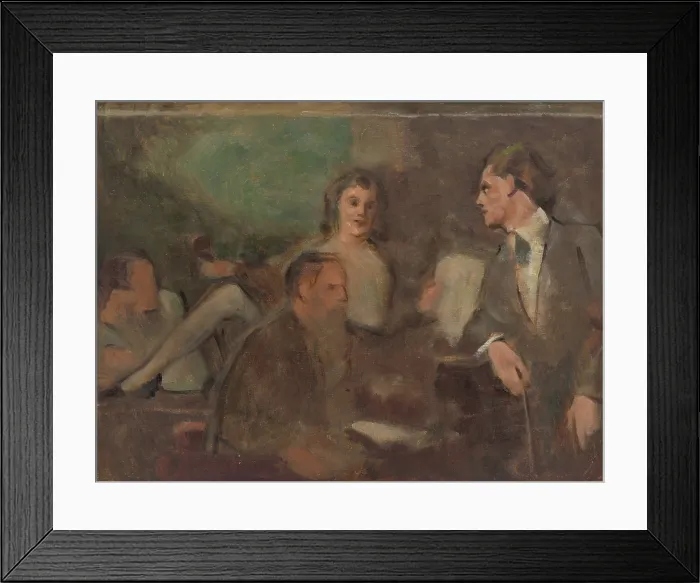 Framed Print : Concert at home, 1910-1930. Creator: Milan Thomka Mitrovsky Framed Print : Concert at home, 1910-1930. Creator: Milan Thomka Mitrovsky
