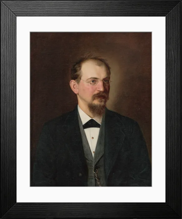 Framed Print : Portrait of MUDr. Michal Mandelik, 1884. Creator: Kornel Bohun Framed Print : Portrait of MUDr. Michal Mandelik, 1884. Creator: Kornel Bohun