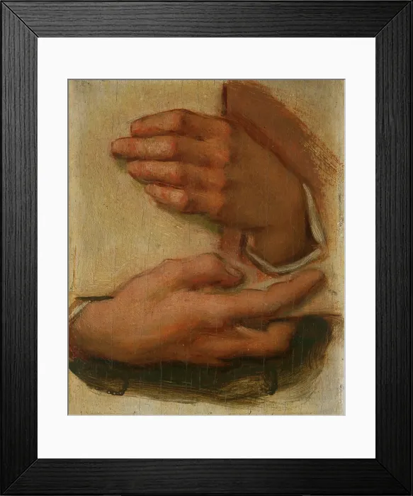 Framed Print : Study of Hands, 1895-1900. Creator: Milan Thomka Mitrovsky Framed Print : Study of Hands, 1895-1900. Creator: Milan Thomka Mitrovsky