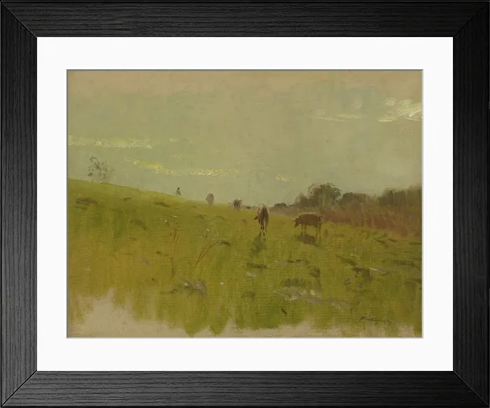 Framed Print : To the Pasture, around 1890-1895. Creator: Ladislav Mednyanszky Framed Print : To the Pasture, around 1890-1895. Creator: Ladislav Mednyanszky