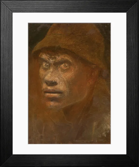 Framed Print : Head of a Vagrant, 1896-1897. Creator: Ladislav Mednyanszky Framed Print : Head of a Vagrant, 1896-1897. Creator: Ladislav Mednyanszky