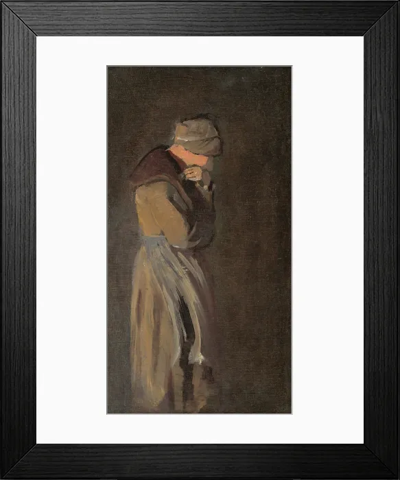 Framed Print : Woman by a Grave (The Widow), 1878-1880. Creator: Ladislav Mednyanszky Framed Print : Woman by a Grave (The Widow), 1878-1880. Creator: Ladislav Mednyanszky