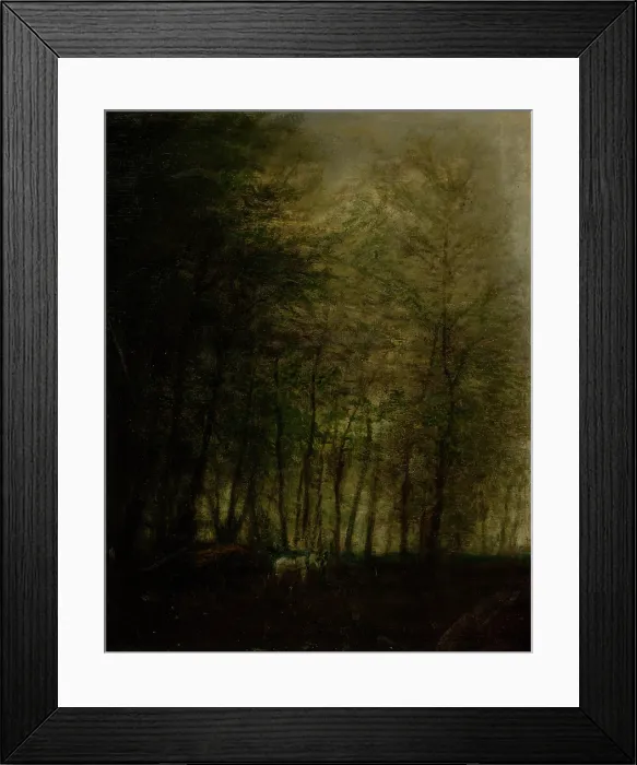 Framed Print : Wagon in the Woods, 1880-1900. Creator: Ladislav Mednyanszky Framed Print : Wagon in the Woods, 1880-1900. Creator: Ladislav Mednyanszky
