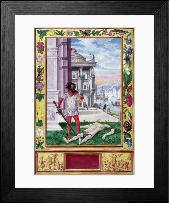 Framed Print : An alchemical beheading and dismemberment, 1582. Creator: Unknown Framed Print : An alchemical beheading and dismemberment, 1582. Creator: Unknown