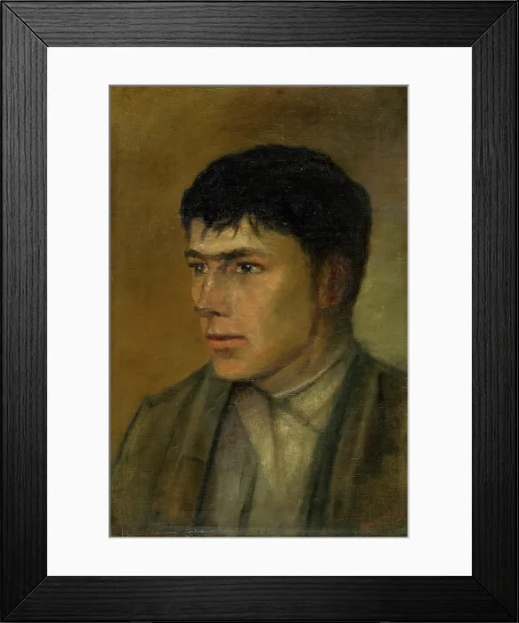 Framed Print : Portrait of a Village Lad, after 1910. Creator: Ladislav Mednyanszky