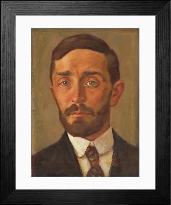 Framed Print : Self-Portrait, around 1920. Creator: Milan Thomka Mitrovsky Framed Print : Self-Portrait, around 1920. Creator: Milan Thomka Mitrovsky