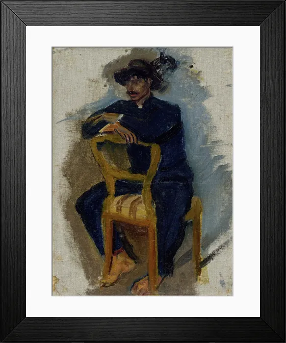 Framed Print : Dandy Seated on a Chair in the Biedermeier Style, 1910-1914. Creator: Ladislav Mednyanszky Framed Print : Dandy Seated on a Chair in the Biedermeier Style, 1910-1914. Creator: Ladislav Mednyanszky