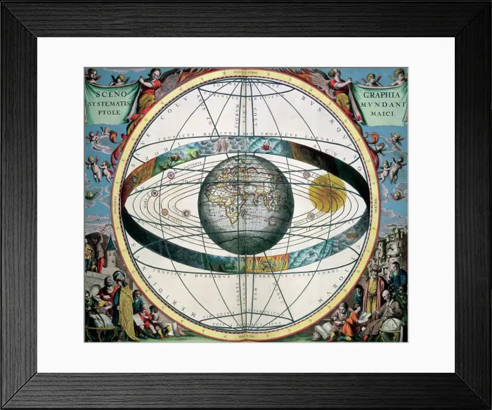Framed Print : Ptolemaic Solar System, 1660. Creator: Unknown Framed Print : Ptolemaic Solar System, 1660. Creator: Unknown