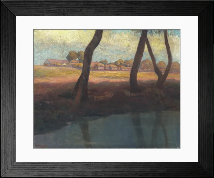 Framed Print : Landscape near Szolnok, 1902. Creator: Karol Pongracz Framed Print : Landscape near Szolnok, 1902. Creator: Karol Pongracz