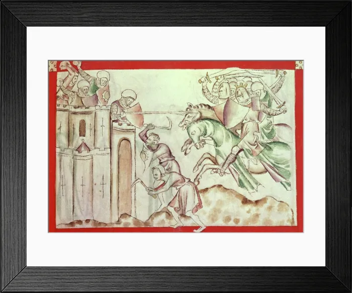 Framed Print : King David besieging Jerusalem, 1310-1320. Creator: Unknown Framed Print : King David besieging Jerusalem, 1310-1320. Creator: Unknown