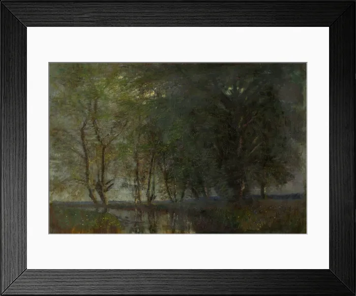 Framed Print : Trees by the Vah, 1870-1900. Creator: Ladislav Mednyanszky Framed Print : Trees by the Vah, 1870-1900. Creator: Ladislav Mednyanszky