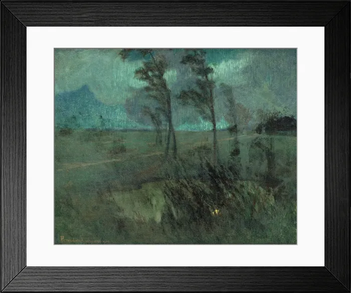Framed Print : Landscape in a windstorm, c1920. Creator: Karol Pongracz Framed Print : Landscape in a windstorm, c1920. Creator: Karol Pongracz
