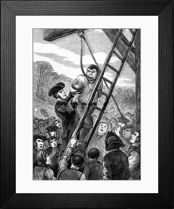 Framed Print : Sweeney Todd at the scaffold, c1880. Creator: Unknown
