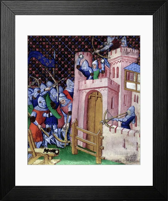 Framed Print : Siege scene, c1415. Creator: Unknown Framed Print : Siege scene, c1415. Creator: Unknown