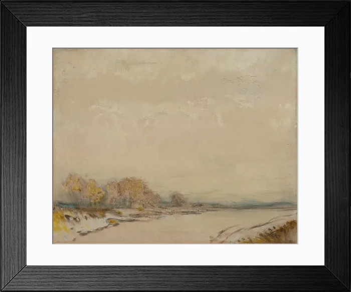Framed Print : Landscape with a River, 1900 - 1910. Creator: Ladislav Mednyanszky Framed Print : Landscape with a River, 1900 - 1910. Creator: Ladislav Mednyanszky
