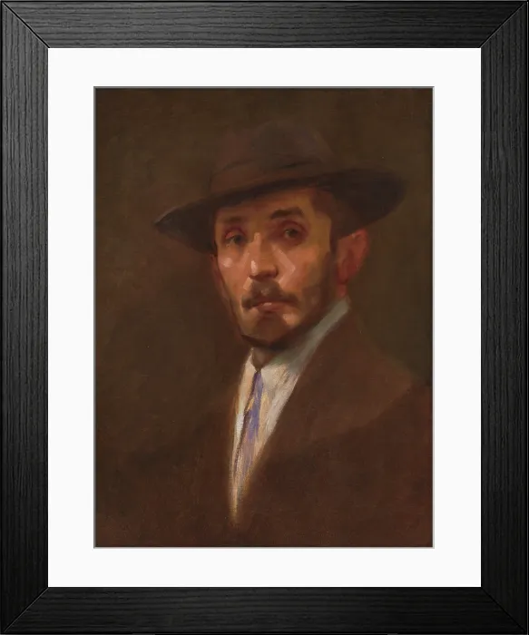 Framed Print : Self-Portrait, 1900-1910. Creator: Milan Thomka Mitrovsky Framed Print : Self-Portrait, 1900-1910. Creator: Milan Thomka Mitrovsky