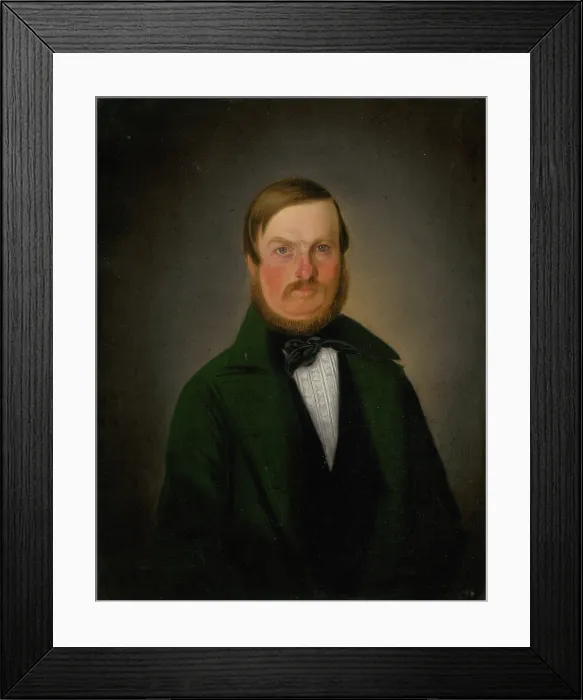 Framed Print : Portrait of Sigismund Tibely, c1849. Creator: Karol Augustus Tibely Framed Print : Portrait of Sigismund Tibely, c1849. Creator: Karol Augustus Tibely