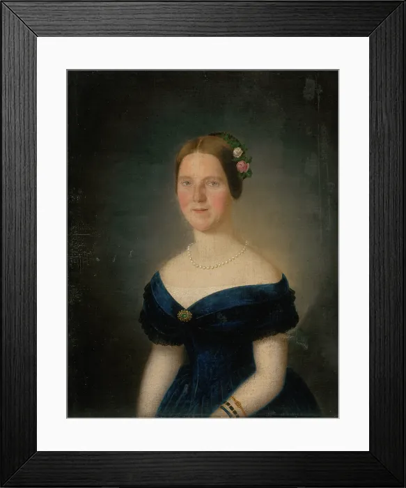 Framed Print : Portrait of Augusta Tibely, nee Grossmann, around 1849. Creator: Karol Augustus Tibely Framed Print : Portrait of Augusta Tibely, nee Grossmann, around 1849. Creator: Karol Augustus Tibely