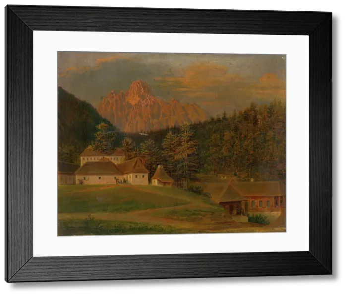 Framed Print : Stary Smokovec, 1856. Creator: Karol Augustus Tibely Framed Print : Stary Smokovec, 1856. Creator: Karol Augustus Tibely