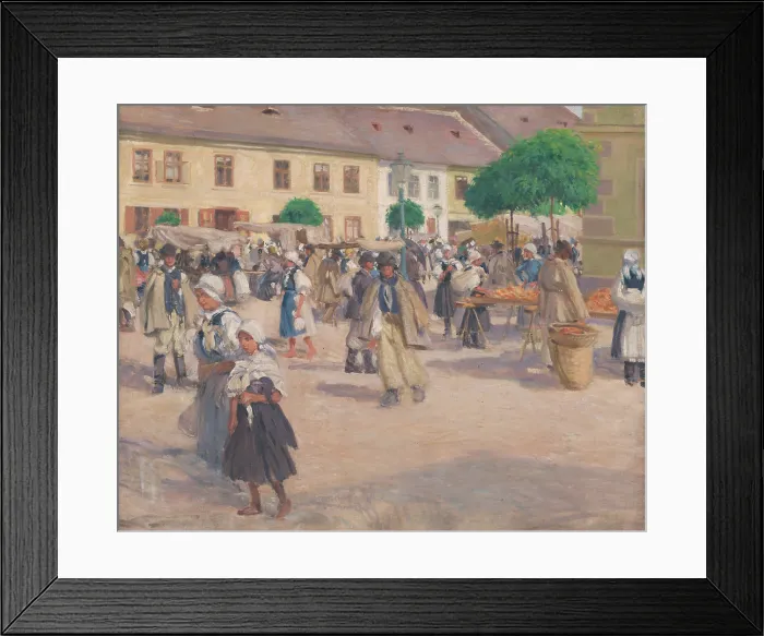 Framed Print : Myjava Marketplace, 1903. Creator: Milos Jiranek Framed Print : Myjava Marketplace, 1903. Creator: Milos Jiranek