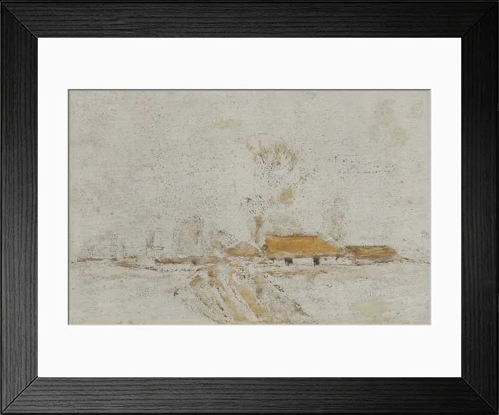 Framed Print : White Hamlet, 1890-1900. Creator: Ladislav Mednyanszky Framed Print : White Hamlet, 1890-1900. Creator: Ladislav Mednyanszky