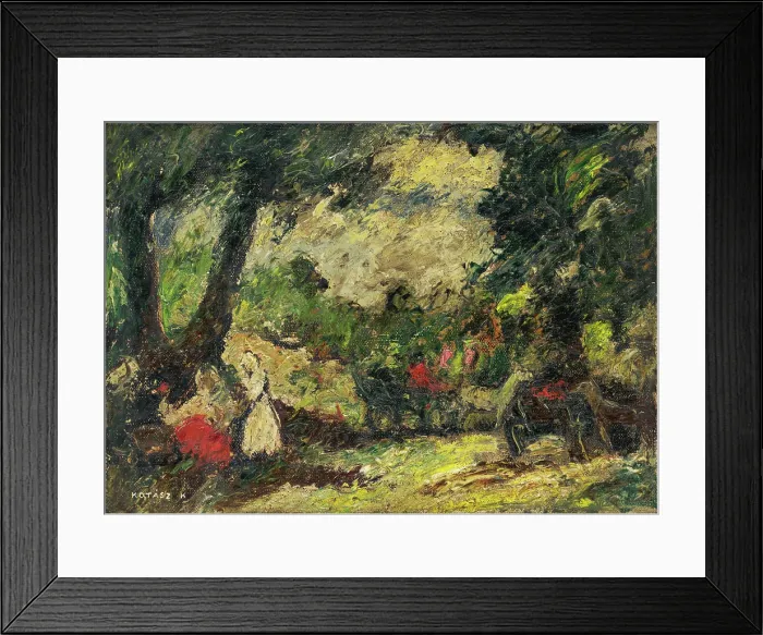 Framed Print : Scene in a park, 1920-1929. Creator: Karoly Kotasz Framed Print : Scene in a park, 1920-1929. Creator: Karoly Kotasz