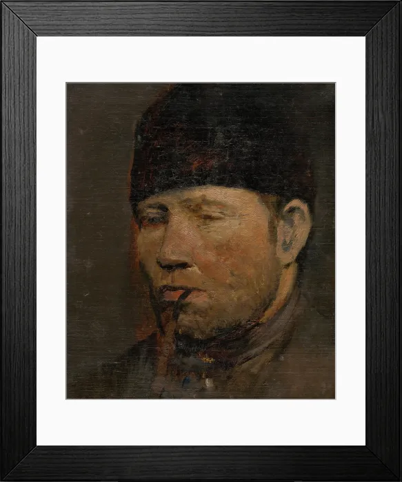 Framed Print : Head Study of a Peasant with a Pipe, 1880-1900. Creator: Ladislav Mednyanszky Framed Print : Head Study of a Peasant with a Pipe, 1880-1900. Creator: Ladislav Mednyanszky