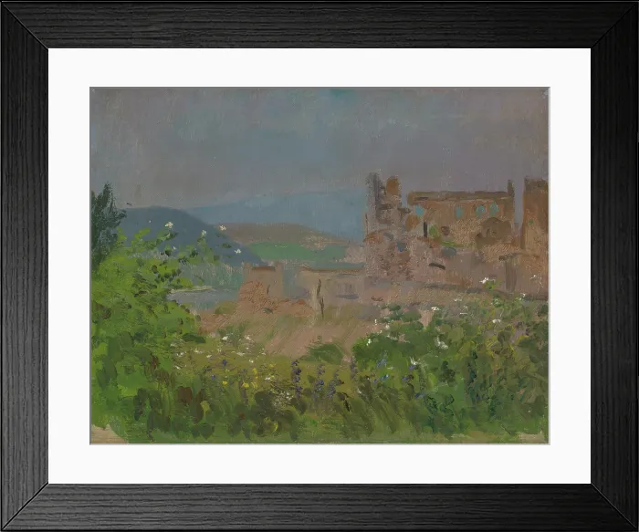 Framed Print : Beckov Castle, 1880-1885. Creator: Ladislav Mednyanszky Framed Print : Beckov Castle, 1880-1885. Creator: Ladislav Mednyanszky