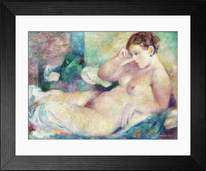 Framed Print : Reclining Nude, 1932-1935. Creator: Bedrich Hoffstadter Framed Print : Reclining Nude, 1932-1935. Creator: Bedrich Hoffstadter
